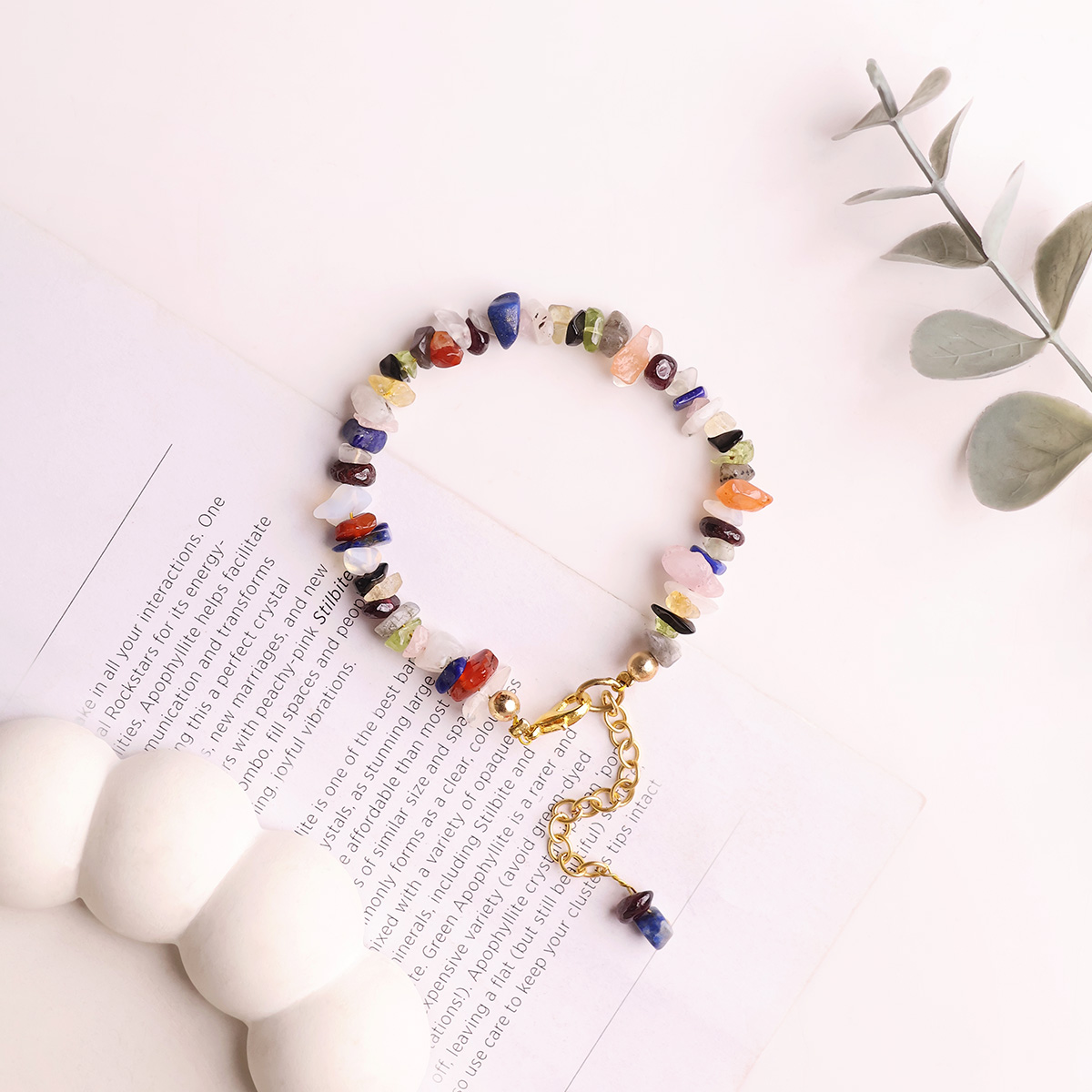 Multi Tourmaline Chips Chain Bracelet-Shubhanjali Store (4) auto draft