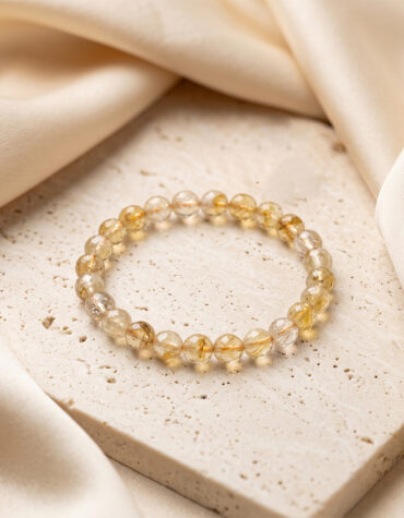 natural citrine faceted bracelet 6 mm