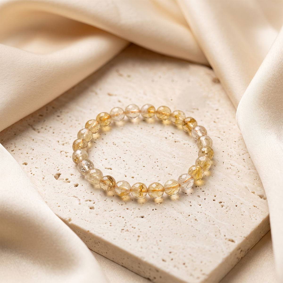 Natural Citrine Faceted Bracelet 6 mm-Shubhanjali Store (2) natural citrine faceted bracelet 6 mm
