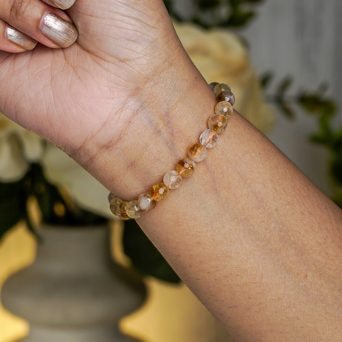 Natural Citrine Faceted Bracelet 6 mm-Shubhanjali Store (3) natural citrine faceted bracelet 6 mm