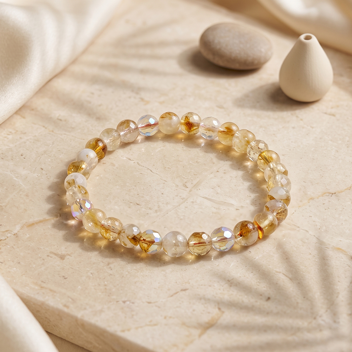 Natural Citrine Faceted Bracelet 6 mm-Shubhanjali Store (5) natural citrine faceted bracelet 6 mm