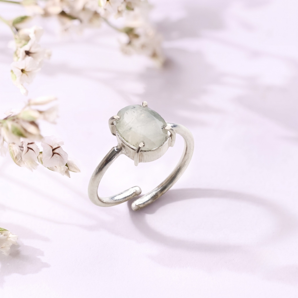 Rainbow Moonstone Diamond Cut Ring-Shubhanjali Store (5) rainbow moonstone diamond cut ring