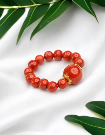 red jasper beads ring