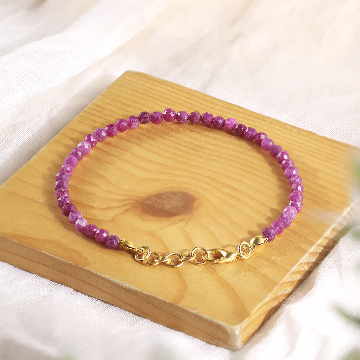 Ruby Faceted Bracelet 4mm-Shubhanjali Store (1) ruby faceted bracelet 4 mm