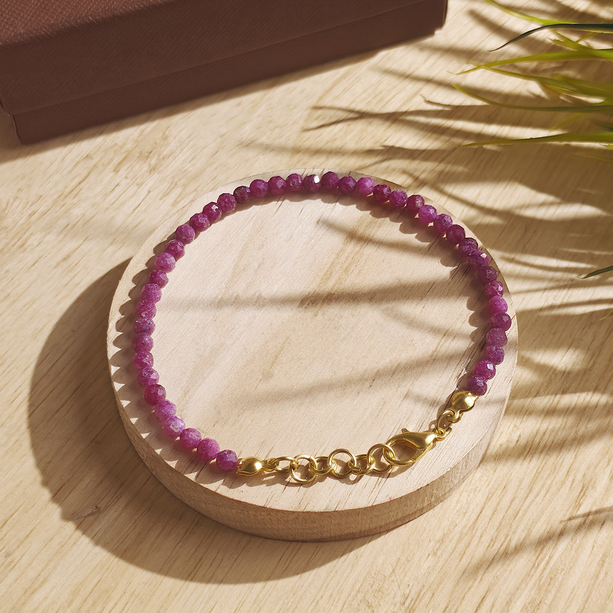 Ruby Faceted Bracelet 4mm-Shubhanjali Store (2) ruby faceted bracelet 4 mm