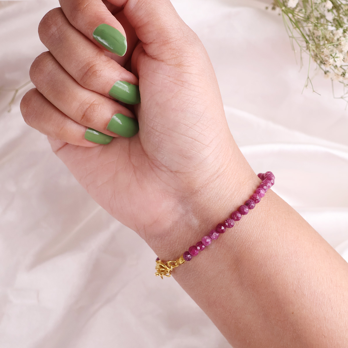 Ruby Faceted Bracelet 4mm-Shubhanjali Store (3) ruby faceted bracelet 4 mm