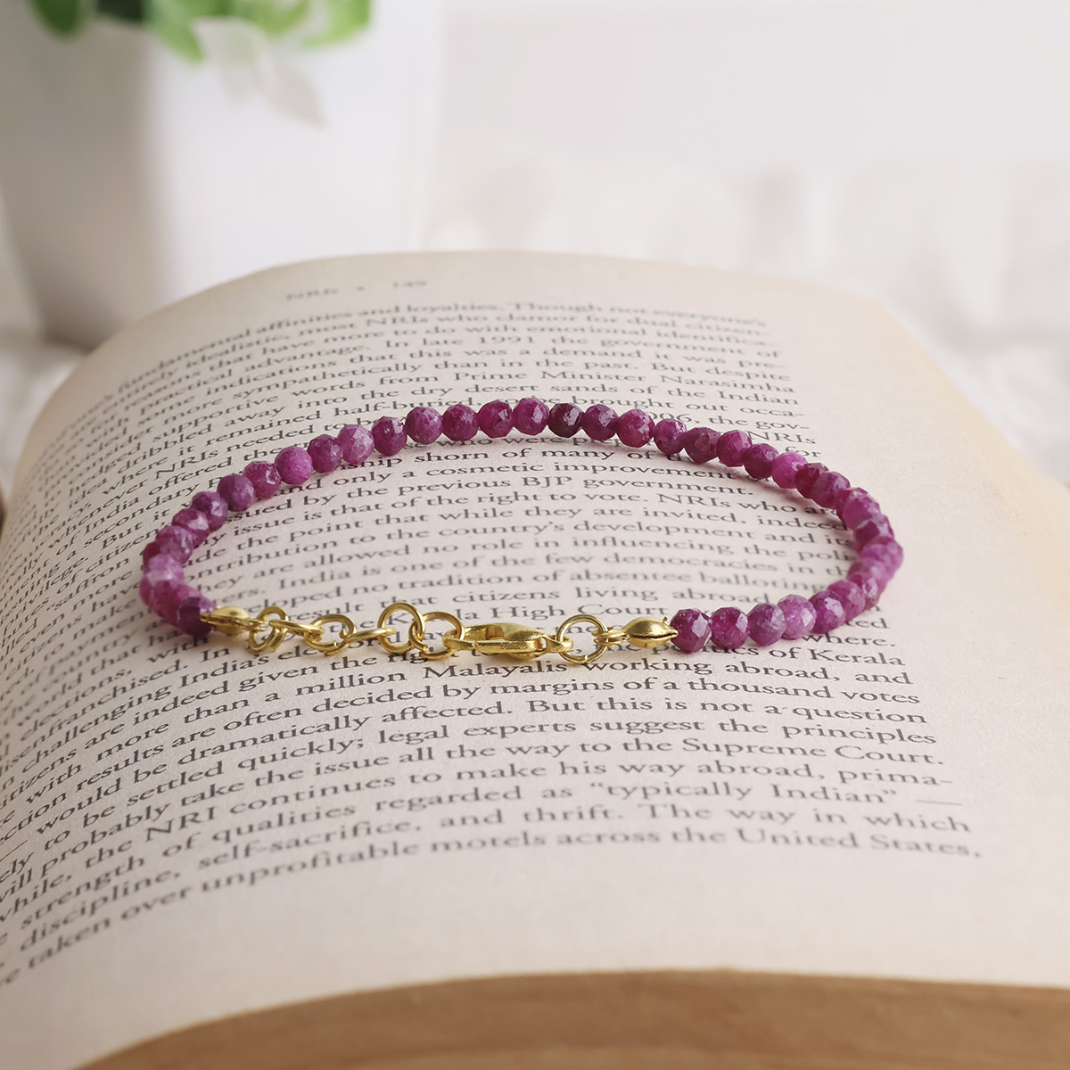 Ruby Faceted Bracelet 4mm-Shubhanjali Store (4) ruby faceted bracelet 4 mm