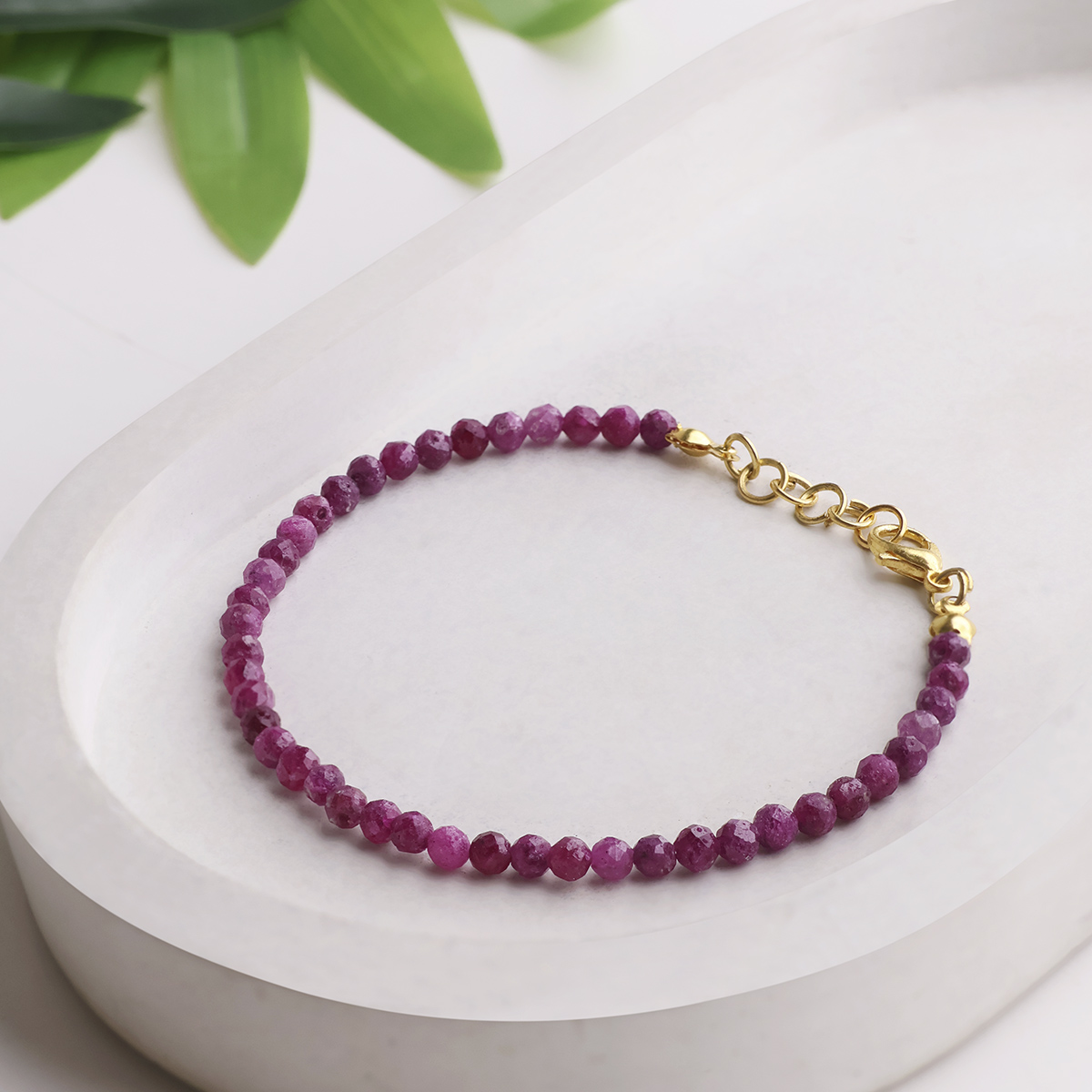 Ruby Faceted Bracelet 4mm-Shubhanjali Store (5) ruby faceted bracelet 4 mm