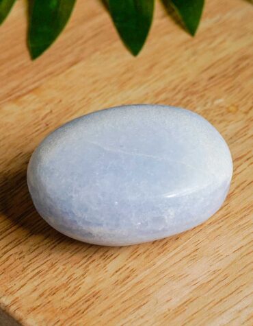blue calcite palm stone