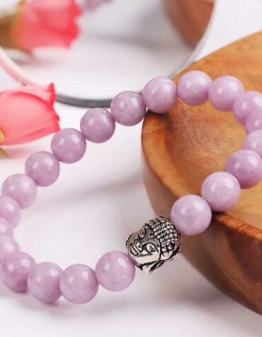 kunzite buddha bracelet