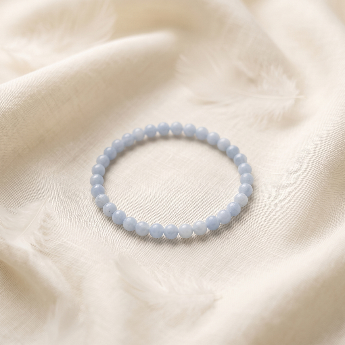 Angelite Bracelet 4mm - Shubhanjali Store (2) angelite bracelet 4 mm