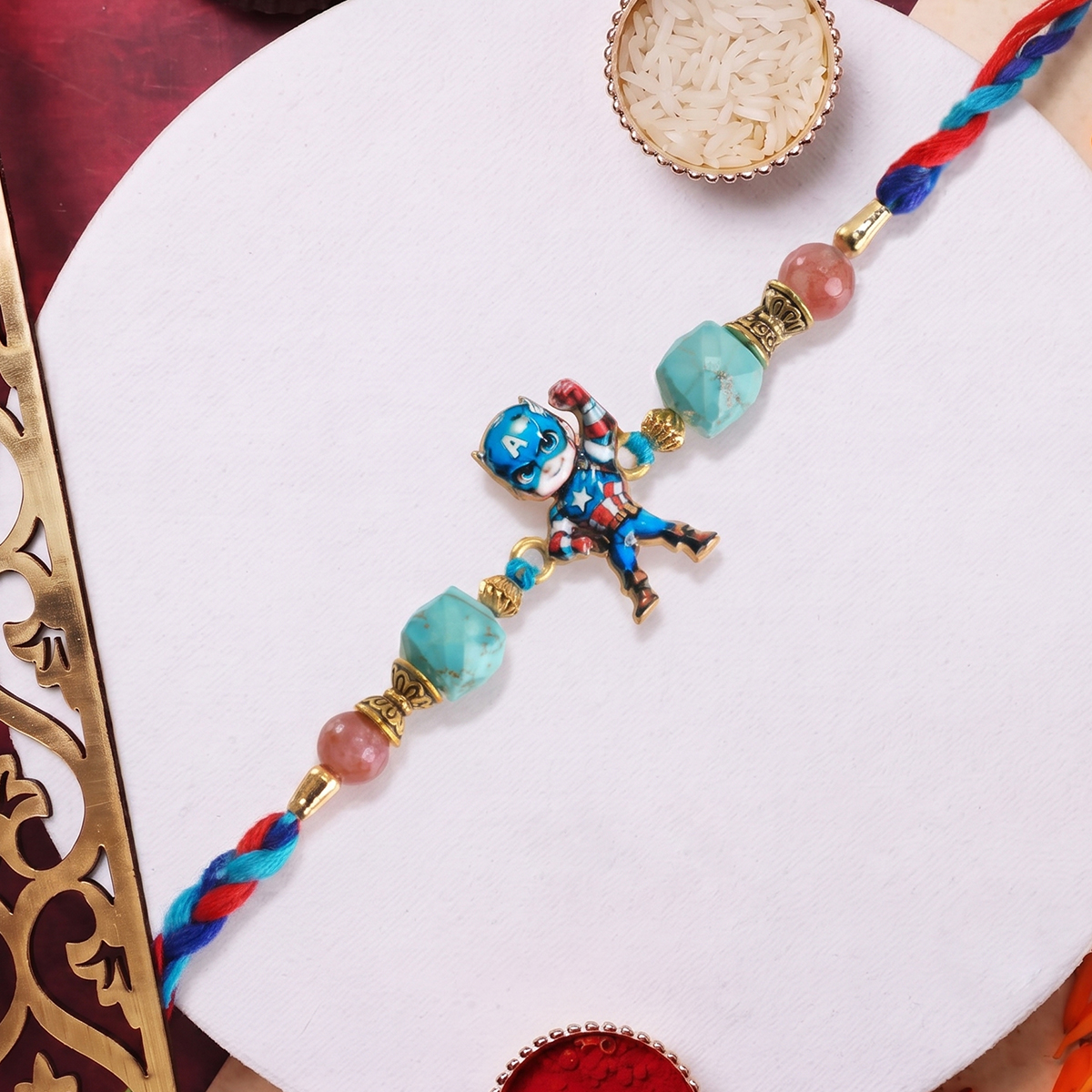 Captain America Leadership Rakhi-Shubhanjali Store (2) captain america leadership rakhi