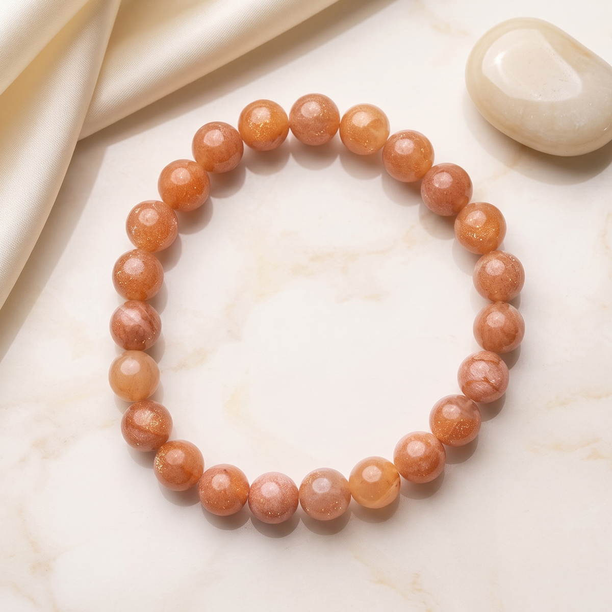 Golden Sunstone Bracelet 8mm- Shubhanjali Store (2) golden sunstone bracelet 8mm