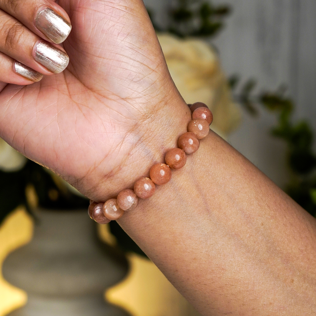 Golden Sunstone Bracelet 8mm- Shubhanjali Store (3) golden sunstone bracelet 8mm