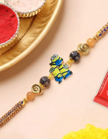 happy vibes minion rakhi