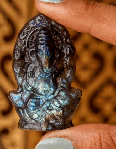 labradorite ganeshaji 2 inch
