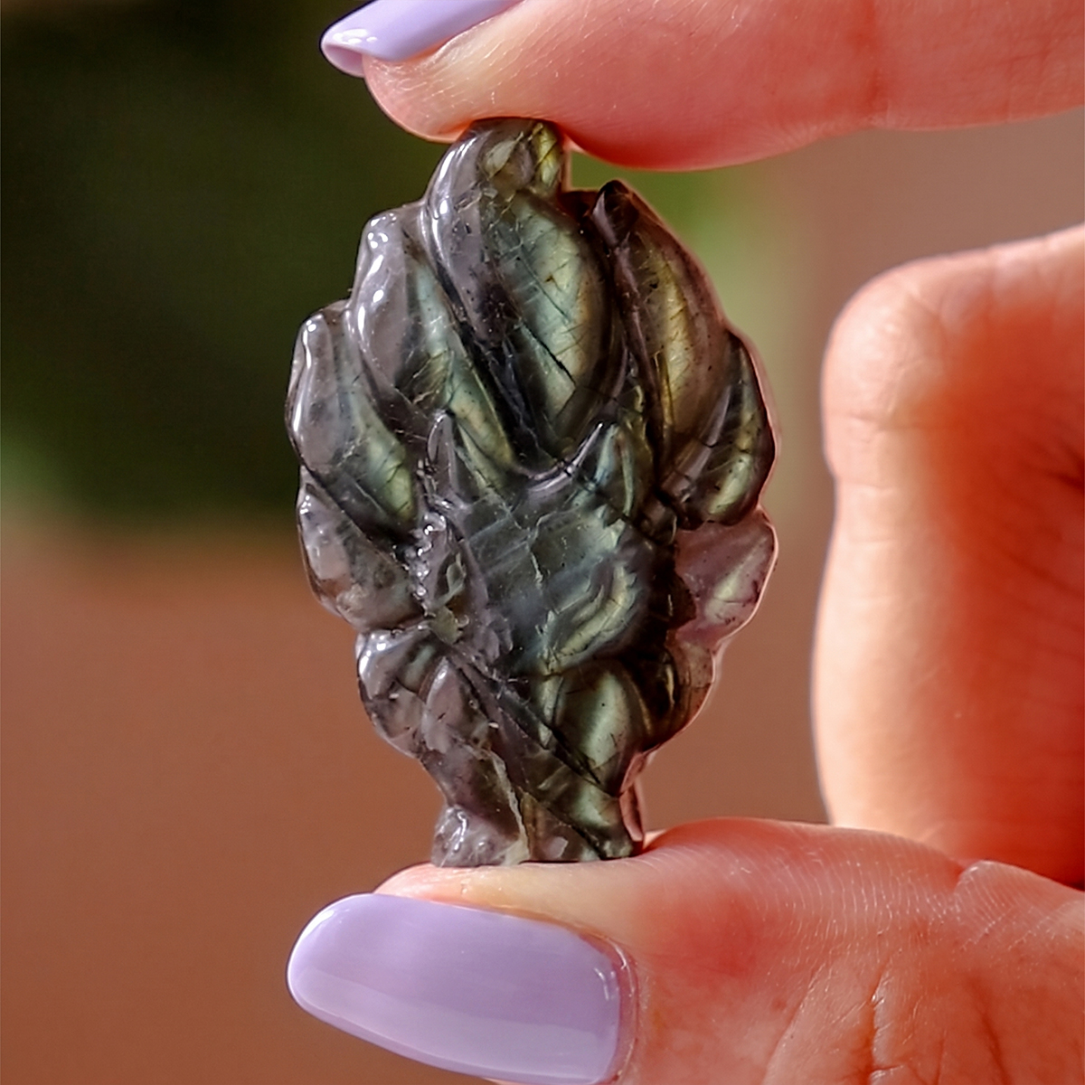 Labradorite Nine Tailed Fox-Shubhanjali Store (2) labradorite nine tailed fox