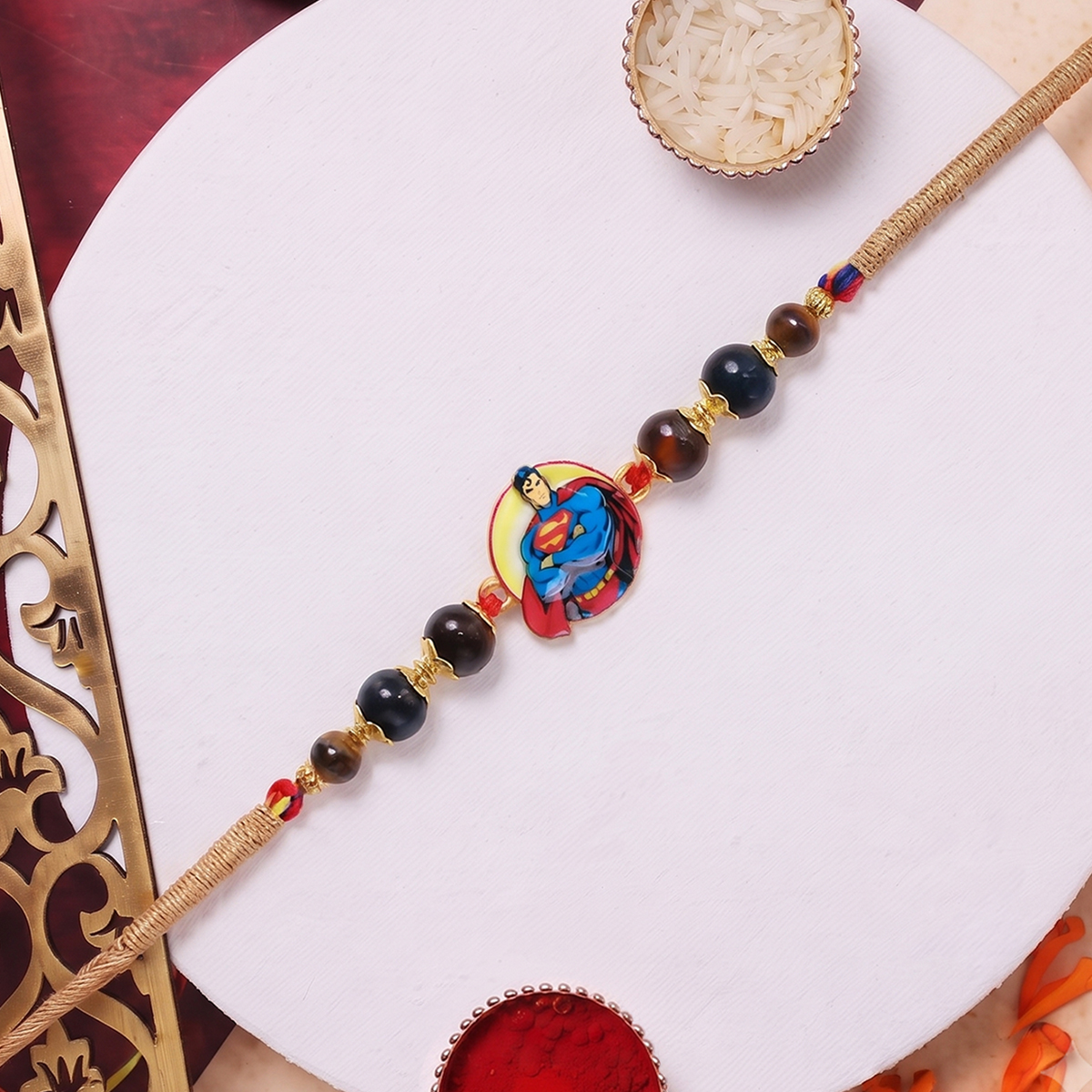 Mighty Superman Rakhi- Shubhanjali Store (1) mighty superman rakhi