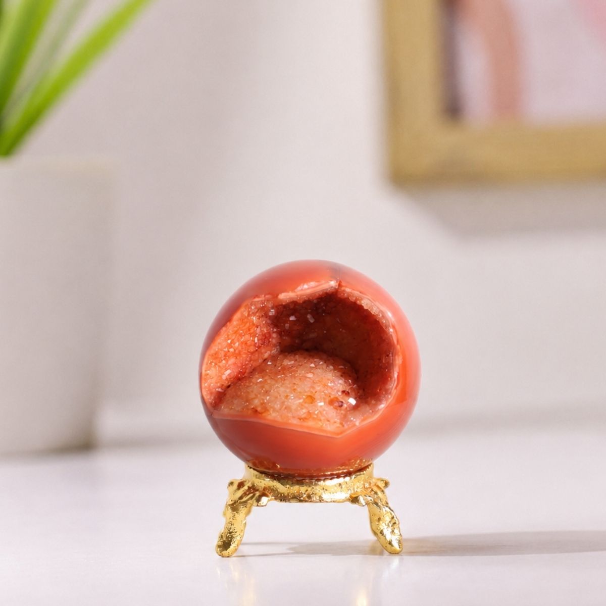 Red Carnelian Druzy Ball HQ-Shubhanjali Store (3) red carnelian druzy ball hq