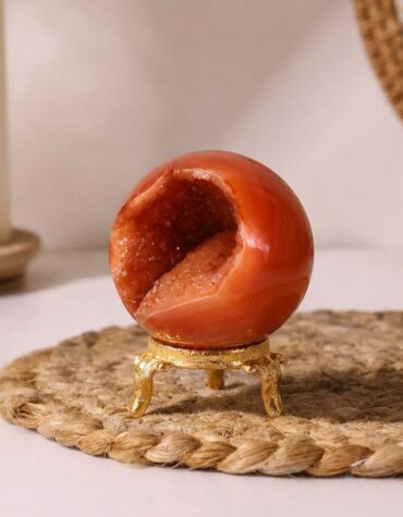 red carnelian druzy ball hq