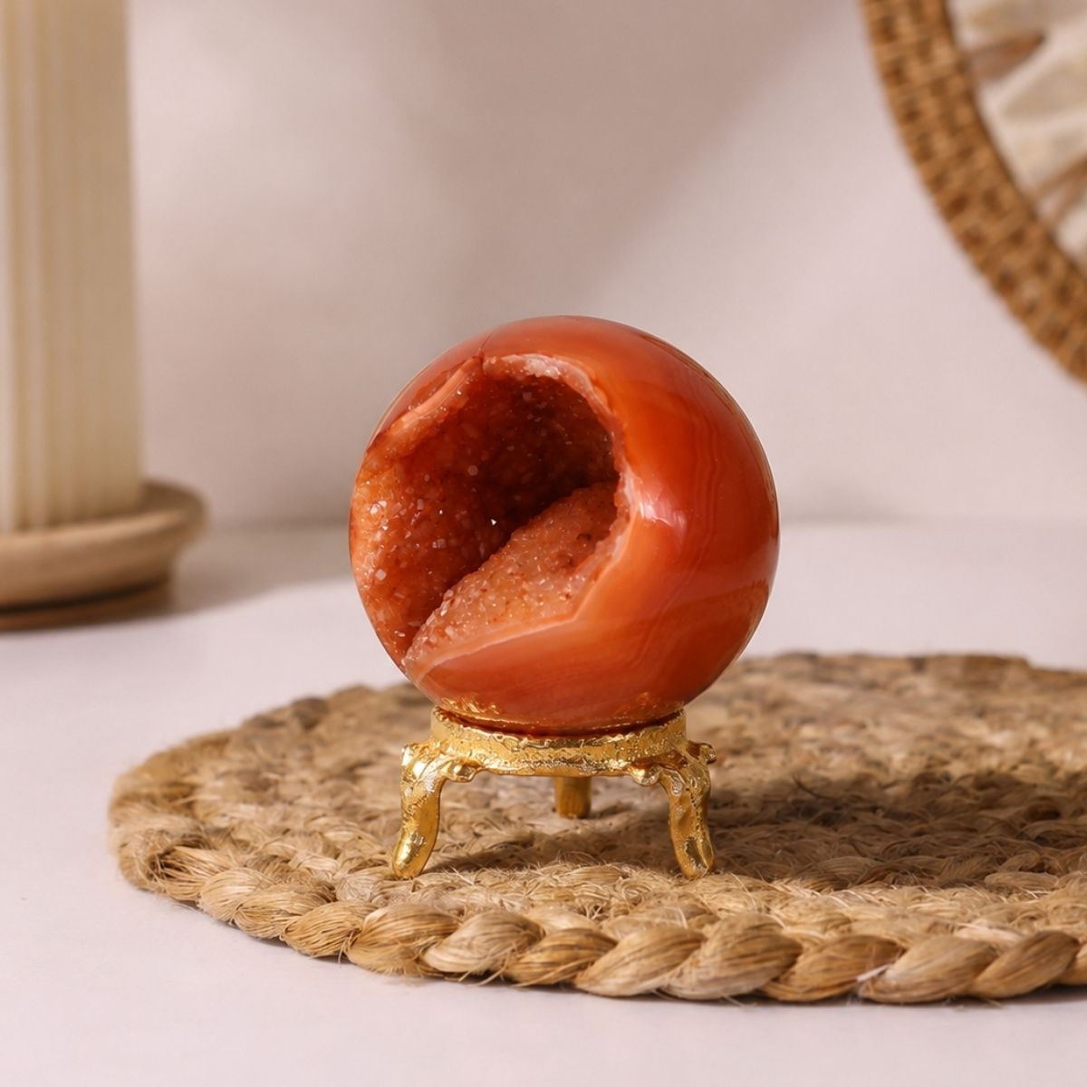 Red Carnelian Druzy Ball HQ-Shubhanjali Store (4) red carnelian druzy ball hq