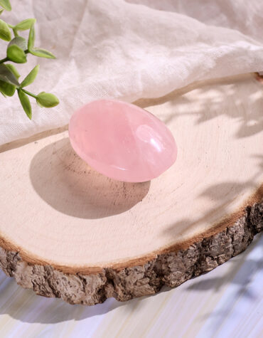 star rose quartz palm stone
