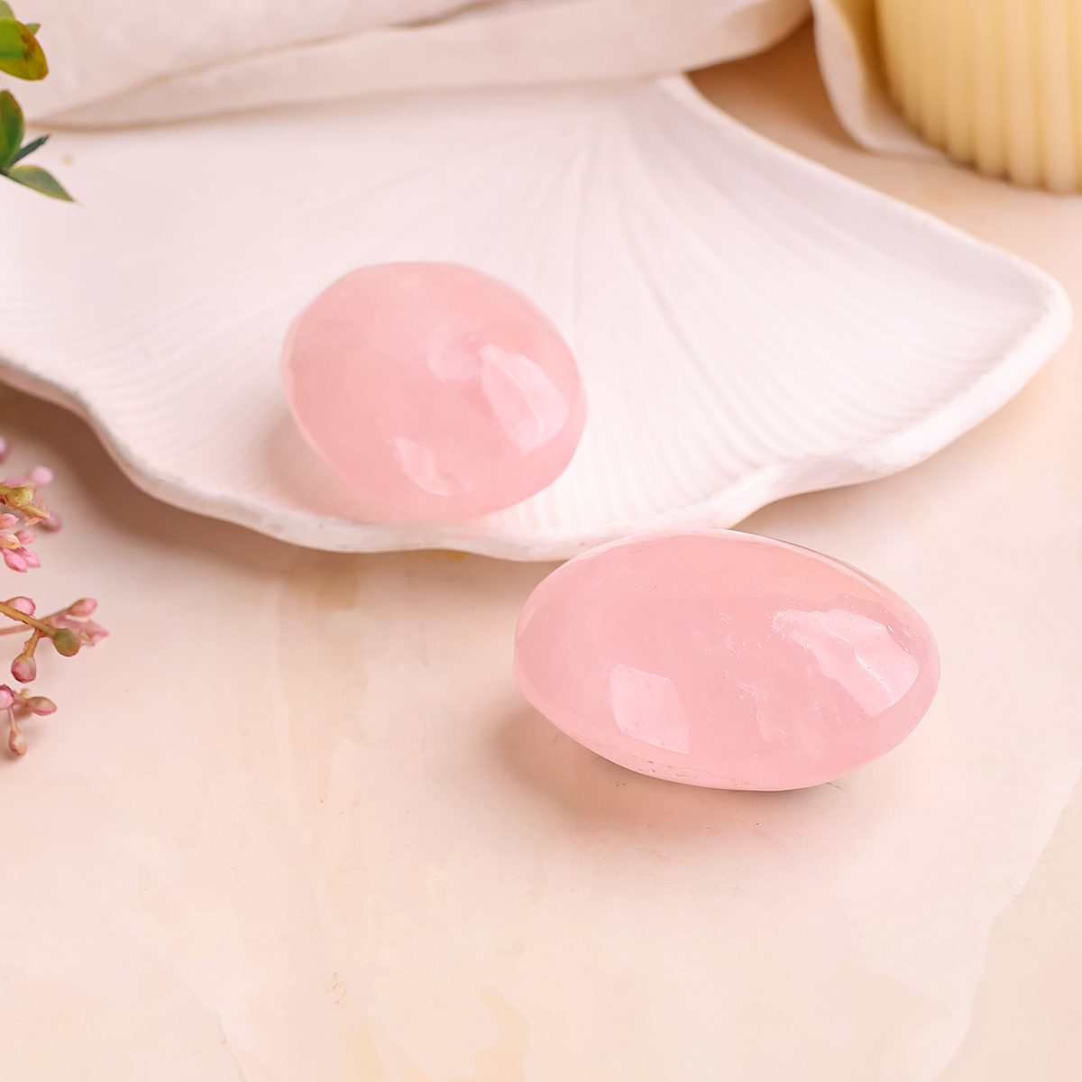 Star Rose Quartz Palm Stone (4) star rose quartz palm stone
