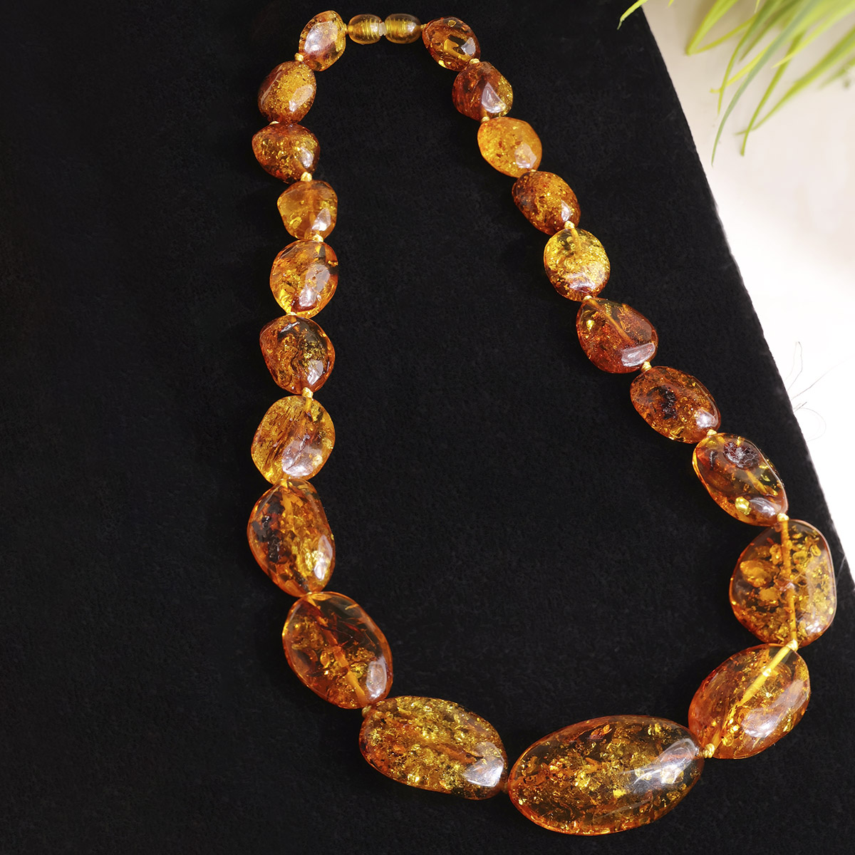 Amber Tumble Necklace-Shubhanjali Store (5) amber tumble necklace