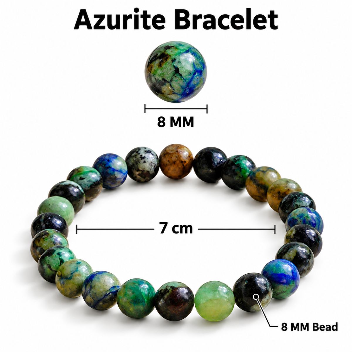 Azurite Bracelet (1) azurite bracelet