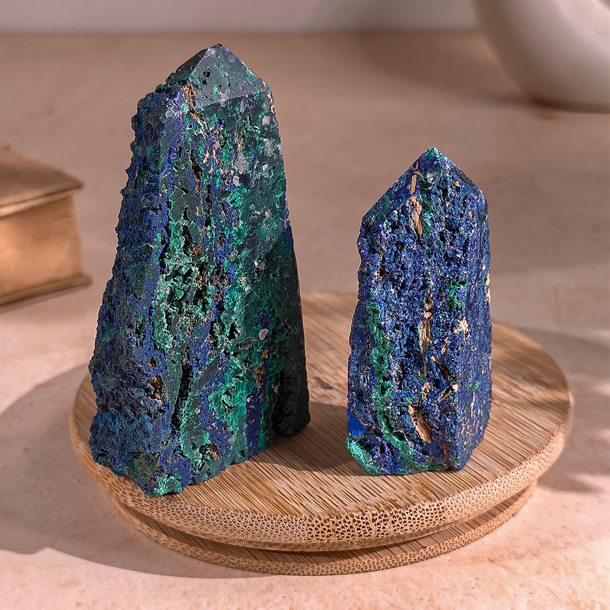 Azurite Raw Point-Shubhanjali Store (4) azurite raw point