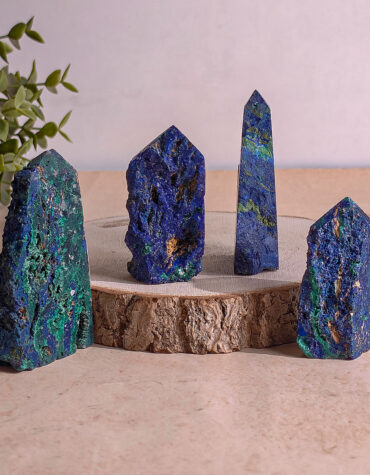 azurite raw point