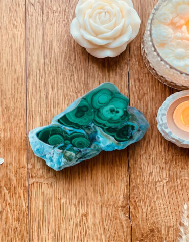 chrysocolla with malachite slab hq