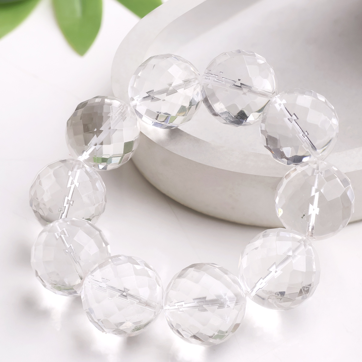 Clear Quartz Faceted Bracelet 20mm-Shubhanjali Store (4) clear quartz faceted bracelet