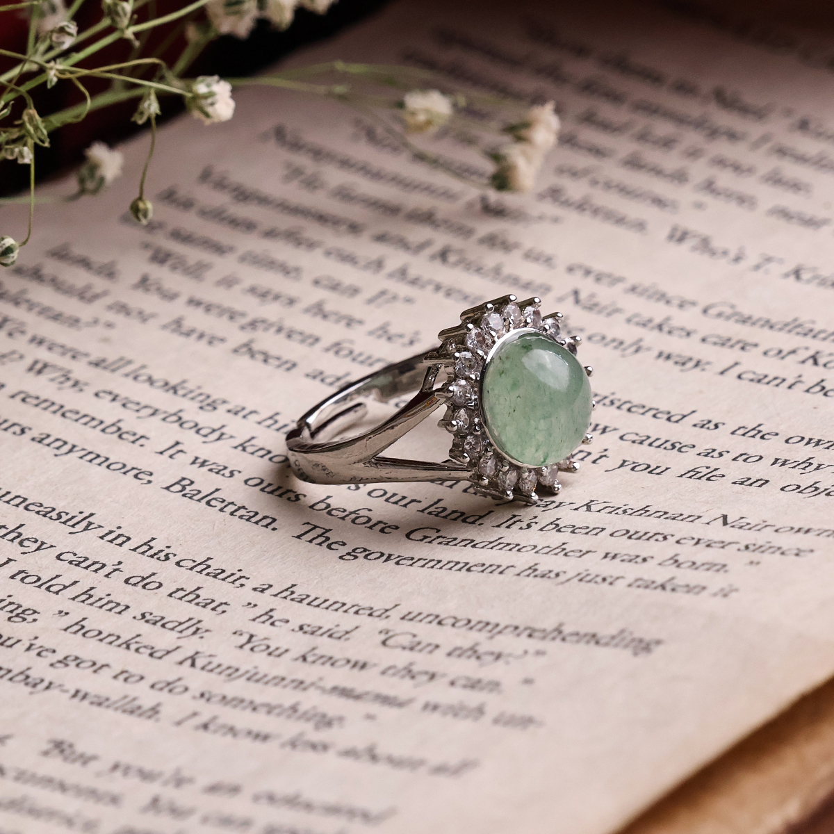 Green Aventurine Round Diamond Ring - Shubhanjali Store (2) auto draft
