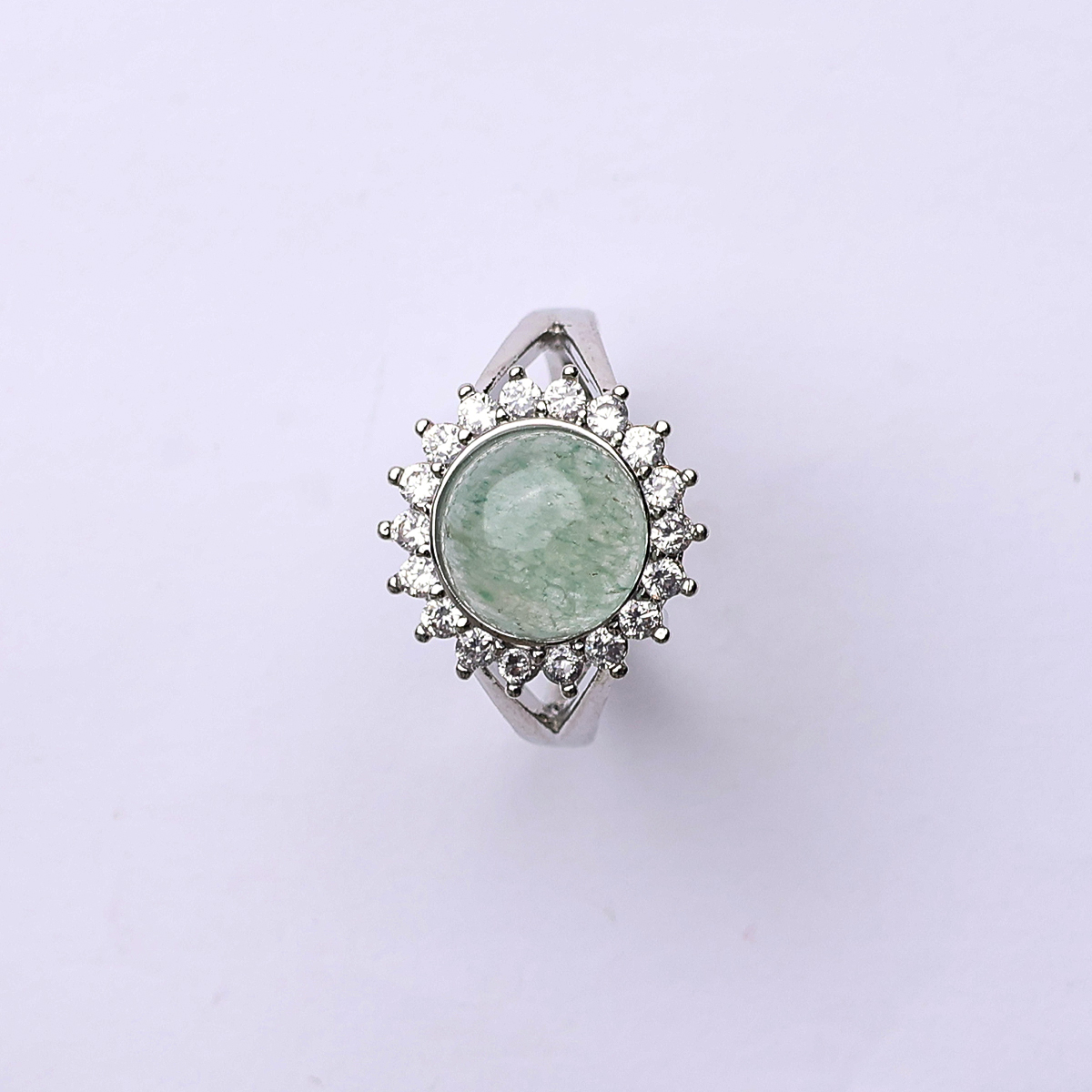 Green Aventurine Round Diamond Ring - Shubhanjali Store (4) auto draft