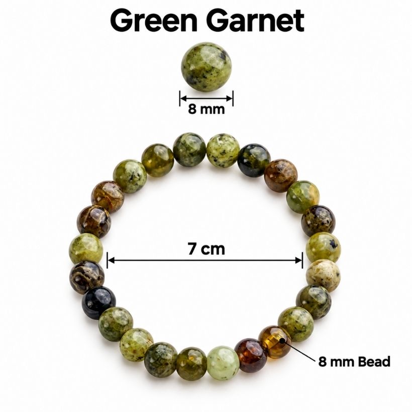 Green Garnet Bracelet 8mm (2) green garnet bracelet 8mm