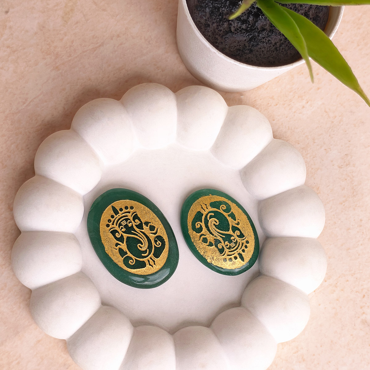Green Jade Money Switch Oval Ganesha-Shubhanjali Store (3) green jade money switch oval ganesha