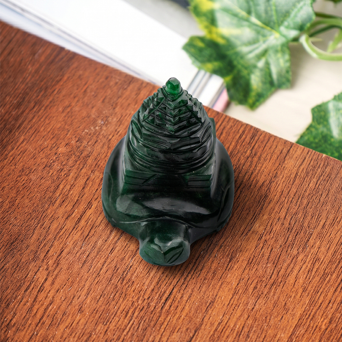 Green Jade Turtle With Shree Yantra-Shubhanjali Store (1) green jade turtle with shree yantra