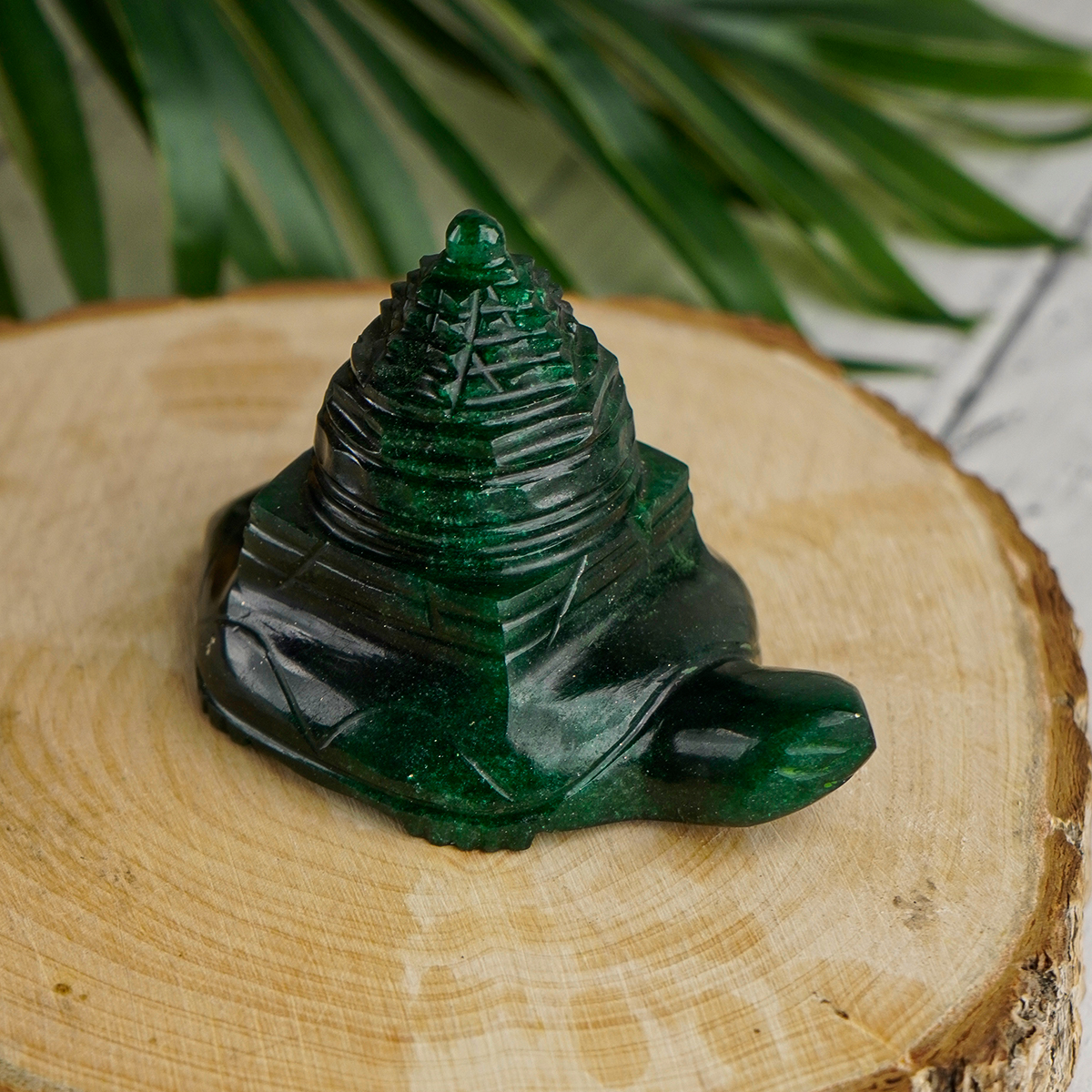 Green Jade Turtle With Shree Yantra-Shubhanjali Store (4) green jade turtle with shree yantra