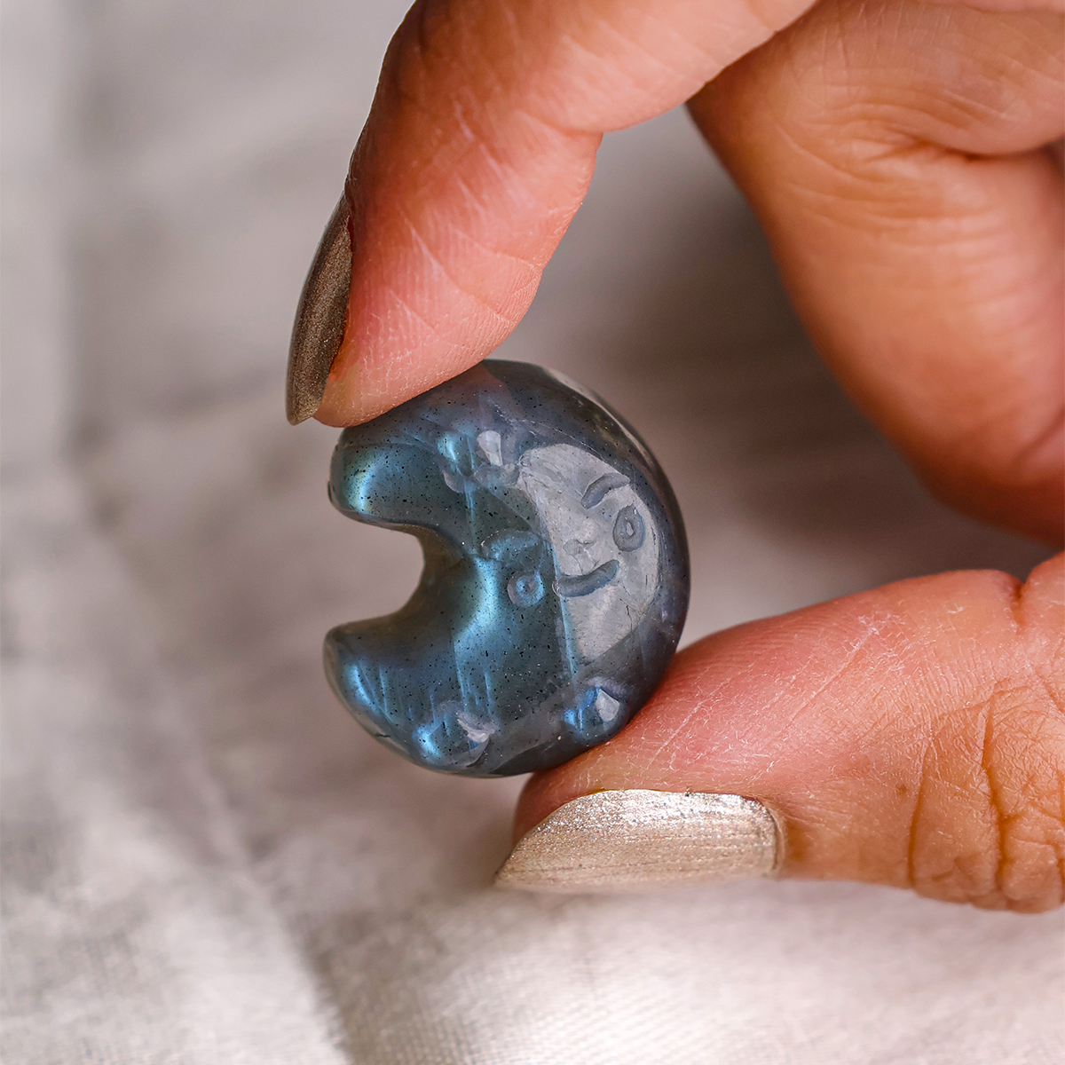 Labradorite Half Moon Small-Shubhanjali Store (1) labradorite half moon small
