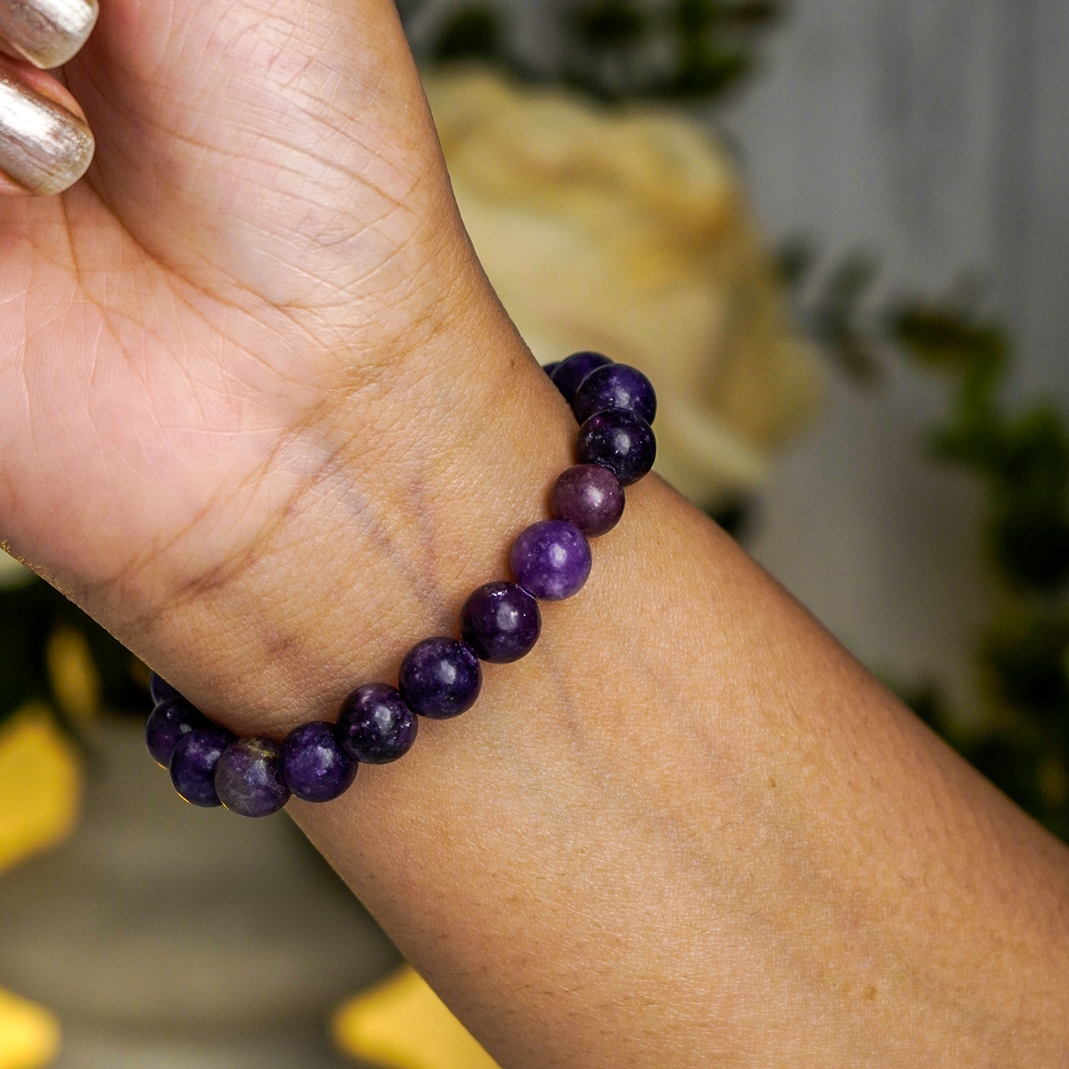 Lepidolite Bracelet 8 mm-Shubhanjali Store (3) lepidolite bracelet 8 mm