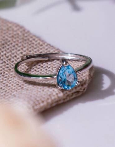 london topaz ring silver