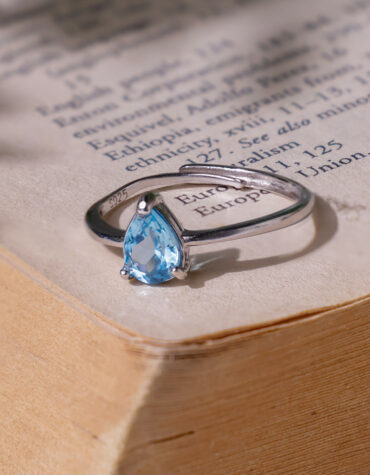 london topaz ring silver