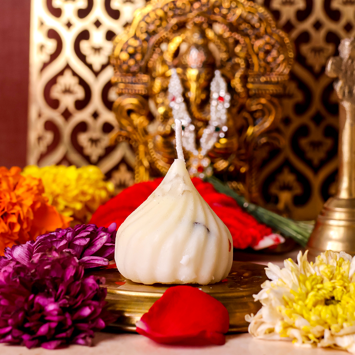 Modak Candle - Shubhanjali Store (1) modak candle (white)