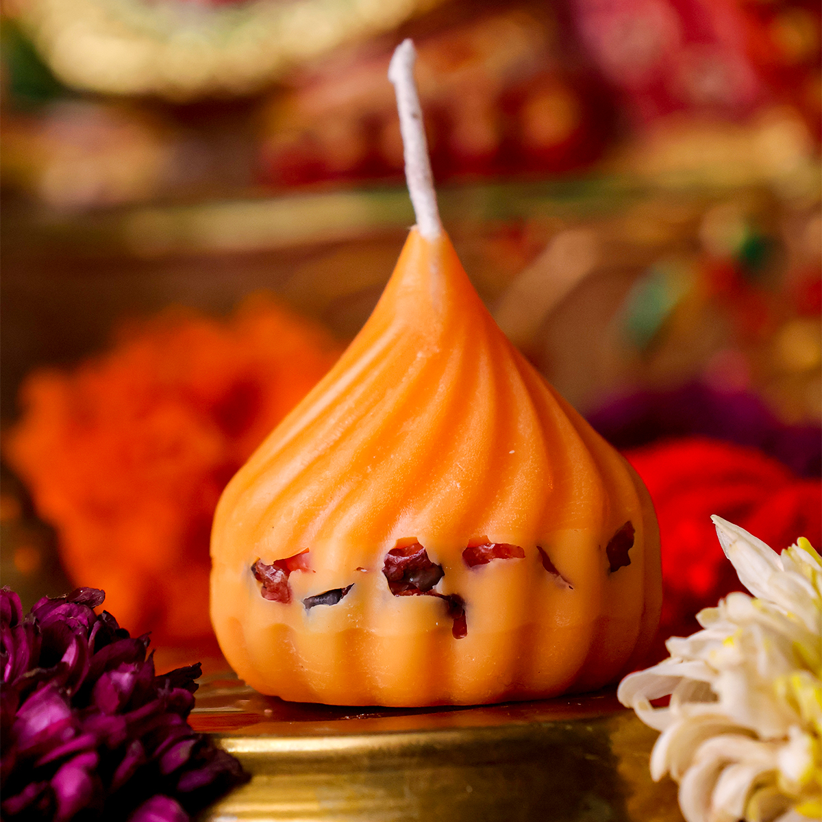 Modak Candle - Shubhanjali Store (3) modak candle (orange)