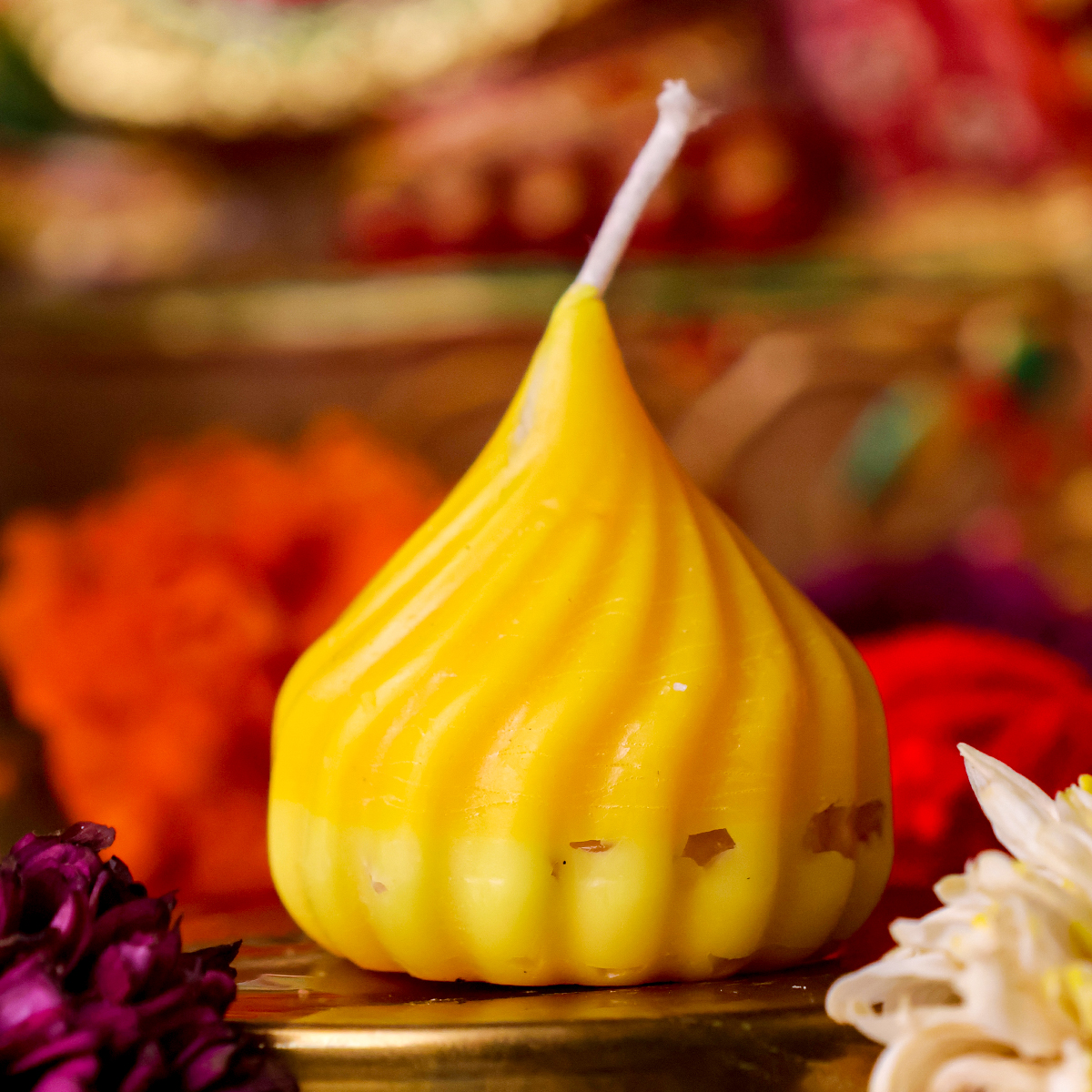 Modak Candle - Shubhanjali Store (6) modak candle (yellow)