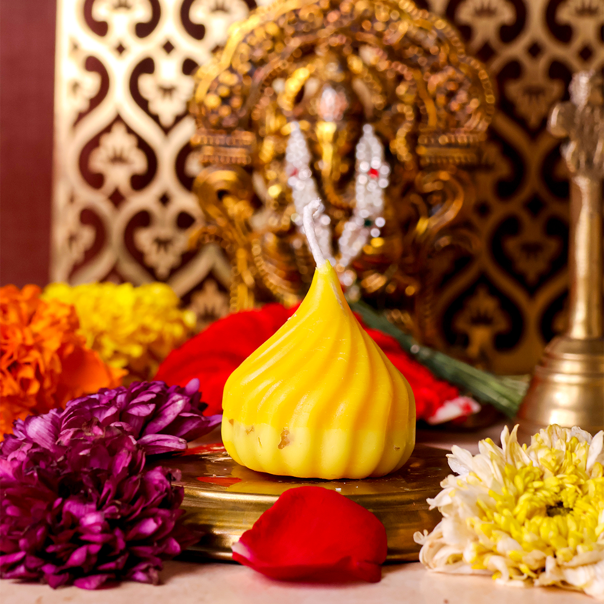 Modak Candle - Shubhanjali Store (8) modak candle (yellow)