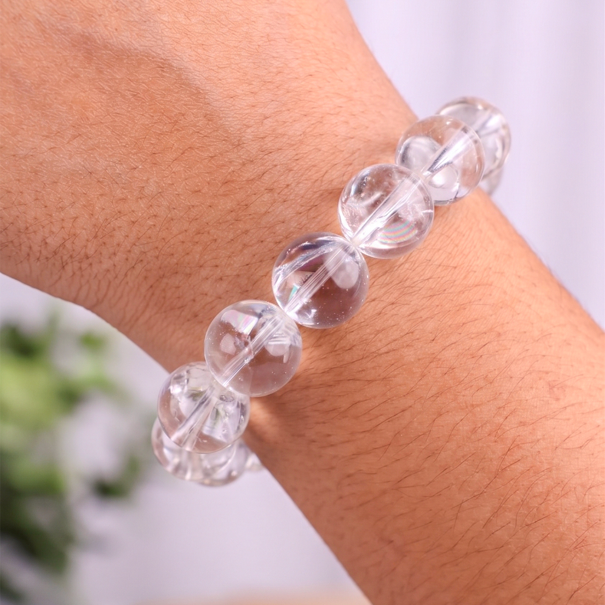 Rainbow Clear Quartz Bracelet-Shubhanjali Store (1) rainbow clear quartz bracelet