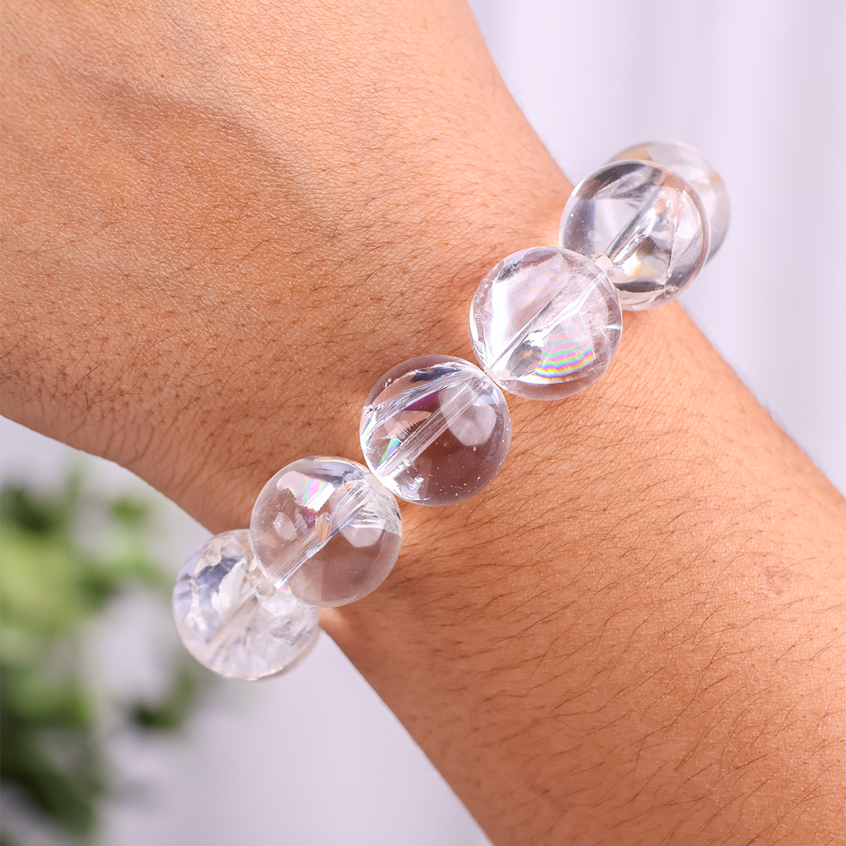 Rainbow Clear Quartz Bracelet-Shubhanjali Store (10) rainbow clear quartz bracelet
