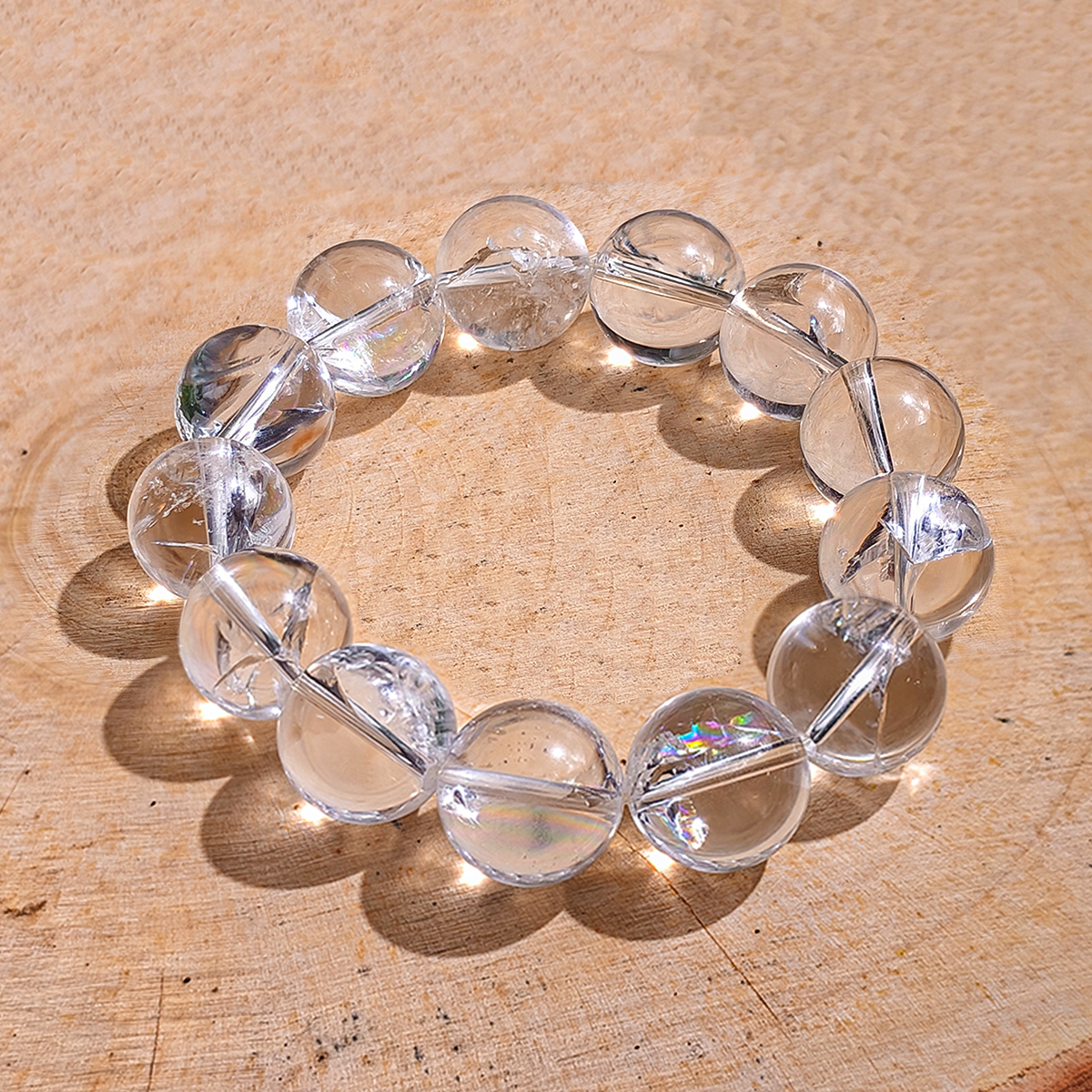 Rainbow Clear Quartz Bracelet-Shubhanjali Store (2) rainbow clear quartz bracelet